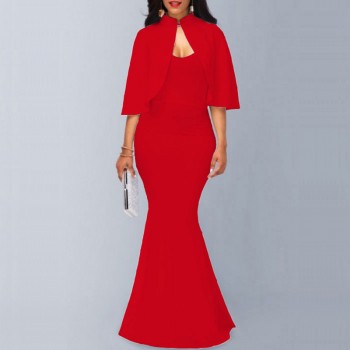 Naive Shine Women's Elegant Party Dresses Colak Sleeve Sheath Bodycon Summer Red White Black Long Maxi Dress vestidos